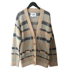 RE/DONE "90s Oversized Cardigan" Sweater Unisex Top Striped Sz M/L redone
